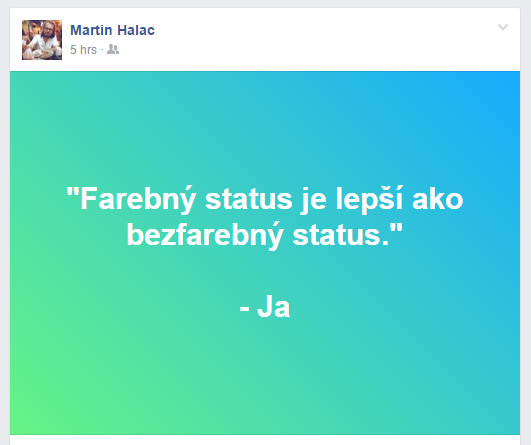 farebny status Hype.sk